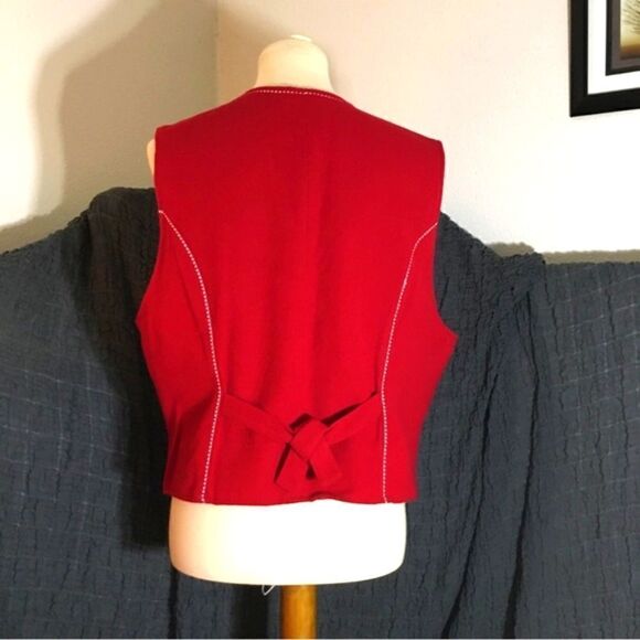 Karen Scott Christmas Red Vest Size Large - Picture 4 of 13